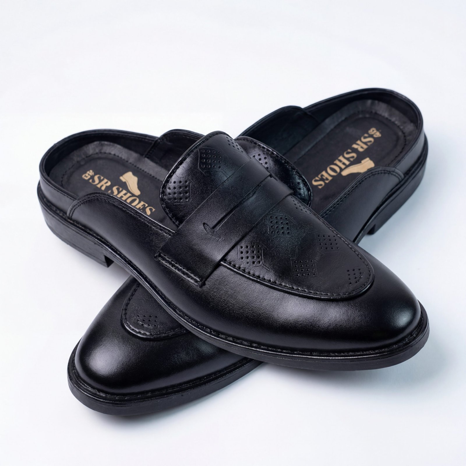 New Laser Half Black Shoe